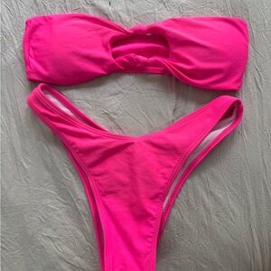 SHEIN Hot Pink Bikini Set